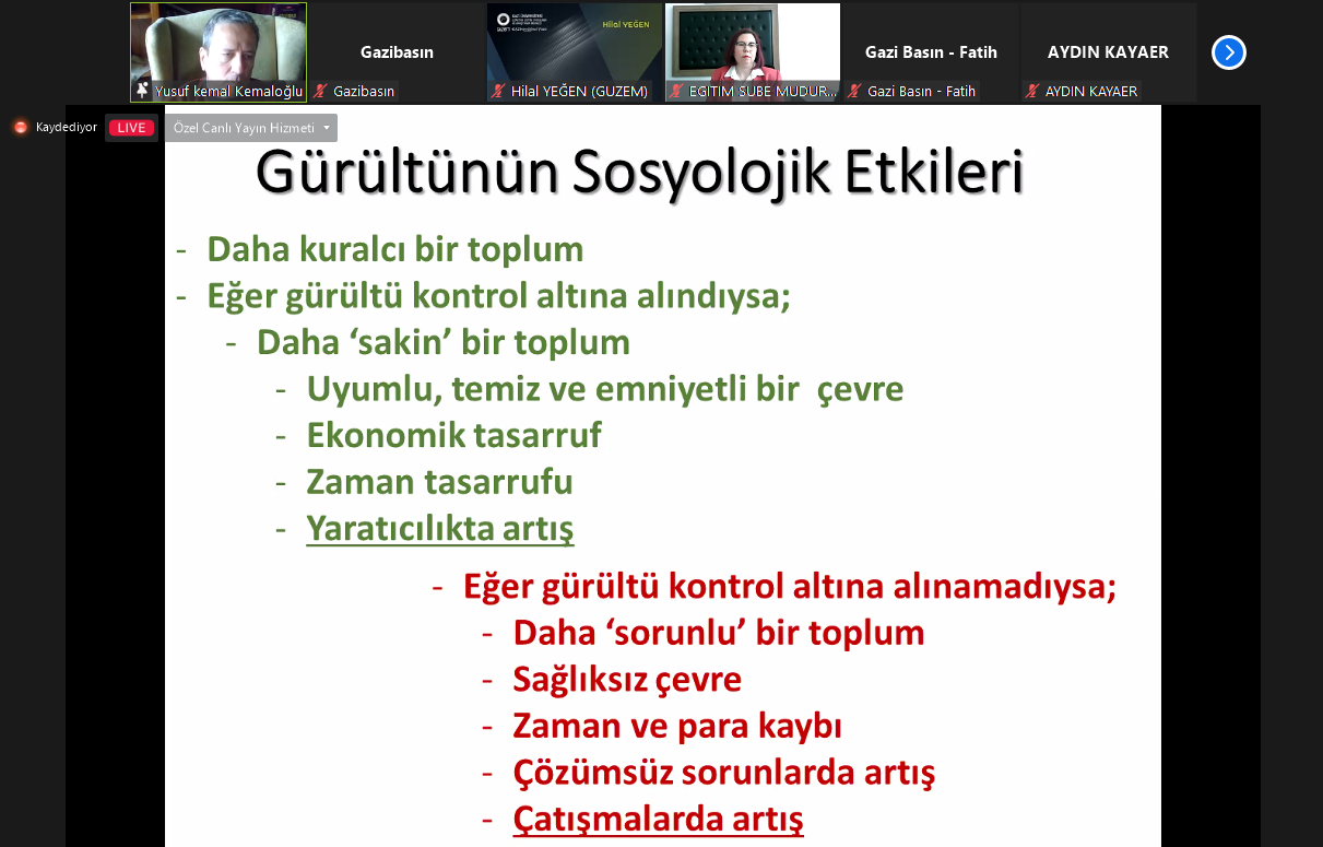 “Gürültünün Hayatımıza Etkileri” Konulu Hizmet İçi Eğitim Düzenlendi-1