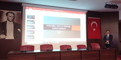 Üniversitemizde “657 Sayılı Devlet Memurları Kanunu’na Göre Disiplin İşlemleri” Konulu Hizmet İçi Eğitim Düzenlendi