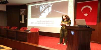 Üniversitemizde “Servis Personelinin Davranış ve Sunum Esasları” Konulu Hizmet İçi Eğitim Verildi