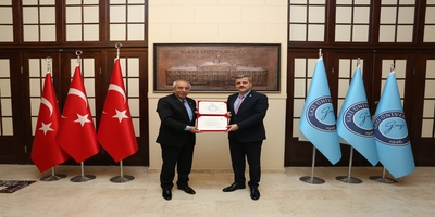 Ahmet Yesevi Üniversitesi Rektör Vekili Prof. Dr. Peyami Battal, Rektörümüz Prof. Dr. Musa Yıldız’ı Ziyaret Etti