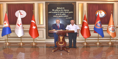 Rektörümüz Prof. Dr. Musa Yıldız, Jandarma ve Sahil Güvenlik Akademisi Başkanı Tümgeneral Nuh Köroğlu’nu Ziyaret Etti