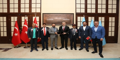 Türkiye Gaziler ve Şehit Aileleri Vakfı Genel Başkanı Gazi Lokman Aylar, Rektörümüz Prof. Dr. Musa Yıldız’ı Ziyaret Etti