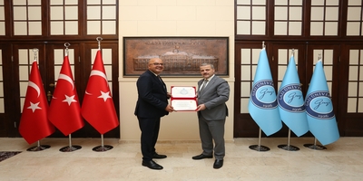 Eti Maden İşletmeleri Genel Müdürü ve Yönetim Kurulu Başkanı Serkan Keleşer, Rektörümüz Prof. Dr. Musa Yıldız’ı Ziyaret Etti