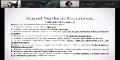 “Kişisel Verilerin Korunması ve Gizlilik” Konulu Hizmet İçi Eğitim Programı Yapıldı