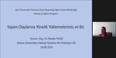  “Yaşam Olaylarına Yönelik Yüklemelerimiz ve Biz” Adlı Hizmet İçi Eğitim Gerçekleştirildi