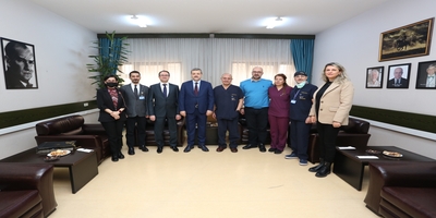 Rektörümüz Prof. Dr. Musa Yıldız, Üniversitemiz Tıp Fakültesi Hastanesi Beyin ve Sinir Cerrahisi Ana Bilim Dalını Ziyaret Etti