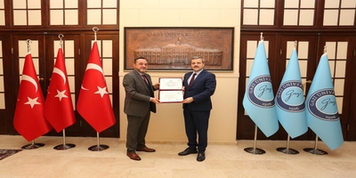 Ankara Hacı Bayram Veli Üniversitesi Turizm Fakültesi Dekanı Prof. Dr. İrfan Yazıcıoğlu, Rektörümüz Prof. Dr. Musa Yıldız’ı Ziyaret Etti