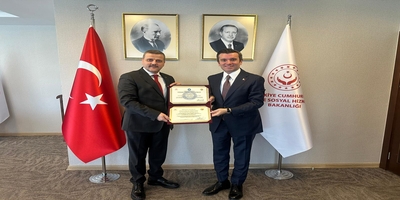 Rektörümüz Prof. Dr. Musa Yıldız, Aile ve Sosyal Hizmetler Bakanlığı Bakan Yardımcısı Yavuz Selim Kıran’ı Ziyaret Etti