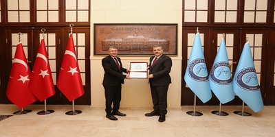 Türk Dil Kurumu Başkanı Prof. Dr. Osman Mert, Rektörümüz Prof. Dr. Musa Yıldız’ı Ziyaret Etti