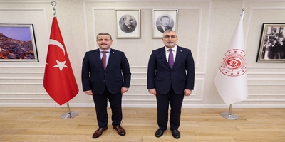 Rektörümüz Prof. Dr. Musa Yıldız, Çalışma ve Sosyal Güvenlik Bakanı Prof. Dr. Vedat Işıkhan’ı Ziyaret Etti