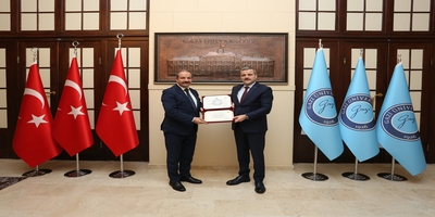 Sağlık Sen Genel Başkanı Mahmut Faruk Doğan, Rektörümüz Prof. Dr. Musa Yıldız’ı Ziyaret Etti