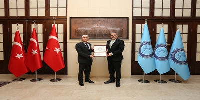 Türk Hava Kurumu Teknik Genel Müdürü Emekli Tuğgeneral Cemal Balıkçı, Rektörümüz Prof. Dr. Musa Yıldız’ı Ziyaret Etti