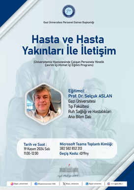 Hasta ve Hasta Yakınları İle İletişim