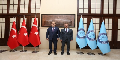 Kırgızistan Ankara Büyükelçisi Ruslan Kazakbayev, Rektörümüz Prof. Dr. Uğur Ünal'ı ziyaret etti