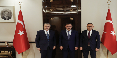 Cumhurbaşkanı Yardımcısı  Dr. Cevdet Yılmaz, Rektörümüz Prof. Dr. Musa Yıldız’ı Kabul Etti