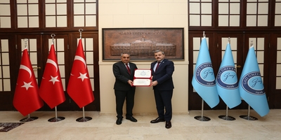 Türk Büro-Sen Genel Başkanı Türkeş Güney, Rektörümüz Prof. Dr. Musa Yıldız’ı Ziyaret Etti