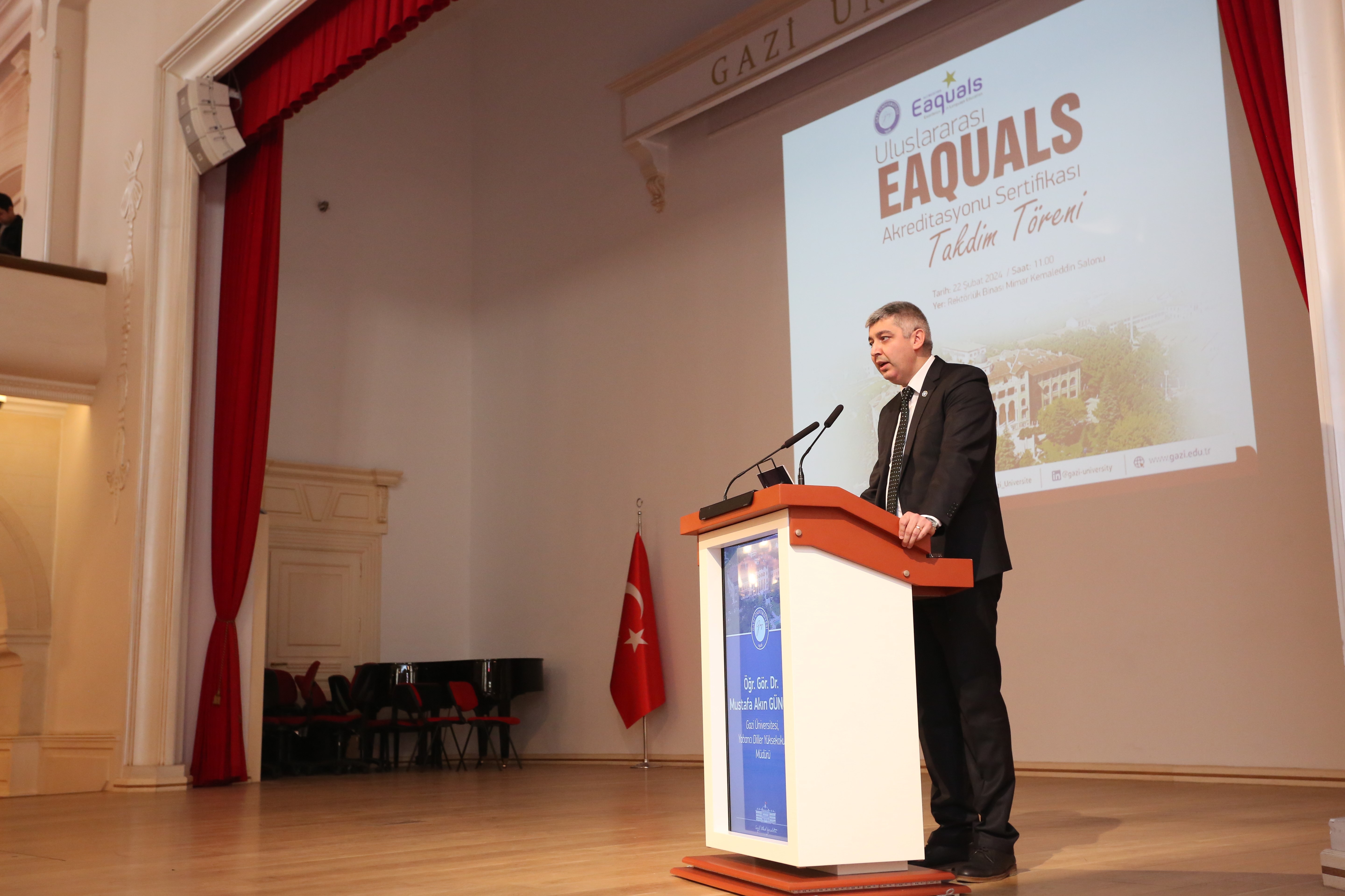 Uluslararası EAQUALS Akreditasyonu Sertifikası Takdim Töreni -1