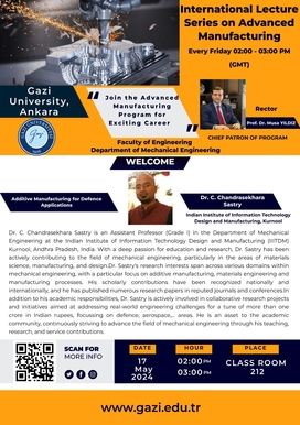 International Lecture Series on Advanced Manufacturing