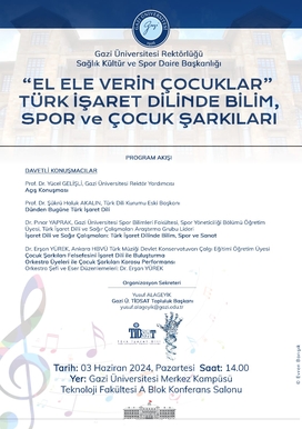 "El Ele Verin Çocuklar" Türk İşaret Dilinde Bilim, Spor ve Çocuk Şarkıları