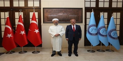 Diyanet İşleri Başkanı Prof. Dr. Ali Erbaş, Rektörümüz Prof. Dr. Uğur Ünal’ı Ziyaret Etti