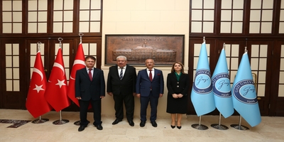 MHP Genel Başkan Yardımcıları Prof. Dr. Semih Yalçın ve Prof. Dr. Zuhal Topçu, Rektörümüz Prof. Dr. Uğur Ünal'ı Ziyaret Etti