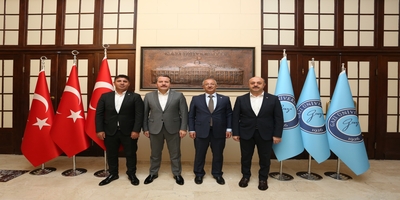 Memur-Sen Genel Başkanı Ali Yalçın ve Heyeti, Rektörümüz Prof. Dr. Uğur Ünal'ı Ziyaret Etti