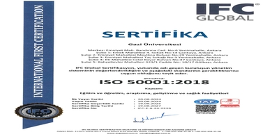 Üniversitemiz TS EN ISO 50001 Enerji Yönetim Sistemi Sertifikası Almaya Hak Kazandı