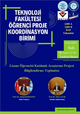 Lisans Öğrencisi Katılımlı Araştırma Projesi Bilgilendirme Toplantısı