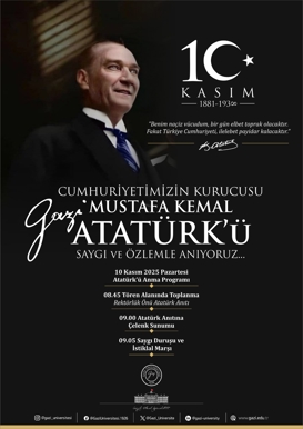 10 Kasım Gazi Mustafa Kemal Atatürk'ü Anma Programı
