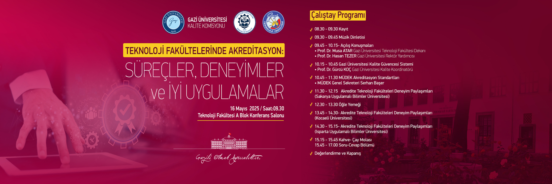 teknoloji fakültesi 16 mayıs