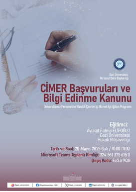 Cimer Başvuruları ve Bilgi Edinme Kanunu