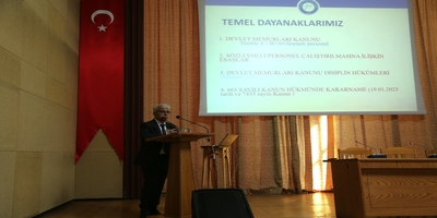 4/B Sözleşmeli Personelin Özlük Hakları Konulu Hizmet İçi Eğitim Programı Yapıldı