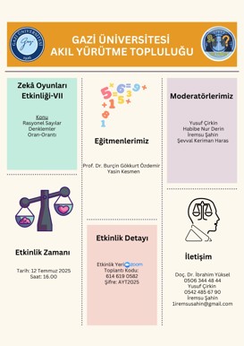 Akıl Yürütme Topluluğu- Zeka Oyunları Etkinliği VII