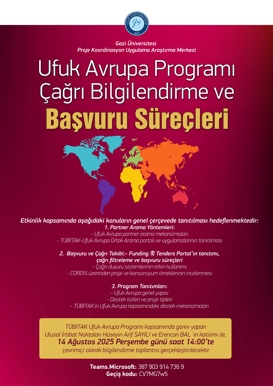 Ufuk Avrupa Programı  Çağrı Bilgilendirme ve Başvuru Süreçleri