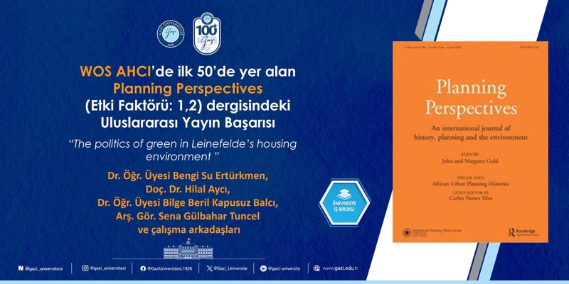 WoS AHCI’da ilk 50’de yer alan Uluslararası Yayın Başarısı (Dr. Öğr. Üyesi Bengi Su Ertürkmen ve çalışma arkadaşları)