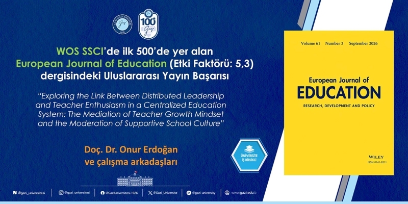 WoS SSCI’da ilk 500’de yer alan Uluslararası Yayın Başarısı (Doç. Dr. Onur Erdoğan)