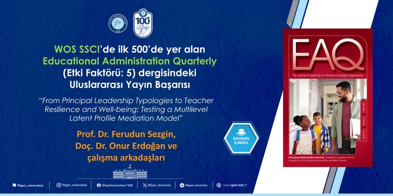 WoS SSCI’da ilk 500’de yer alan Uluslararası Yayın Başarısı (Prof. Dr. Ferudun Sezgin ve Doç. Dr. Onur Erdoğan)