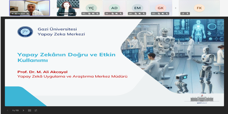 “Yapay Zekânın Doğru ve Etkin Kullanımı” Konulu Hizmet İçi Eğitim Programı Düzenlendi
