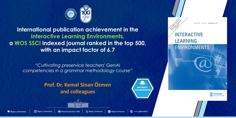 International Publication Success in a WoS SSCI Journal Ranked among the Top 500 (Prof. Dr. Kemal Sinan Özmen)