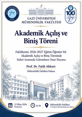 Mühendislik Fakültesi Akademik Açılış ve Biniş Töreni