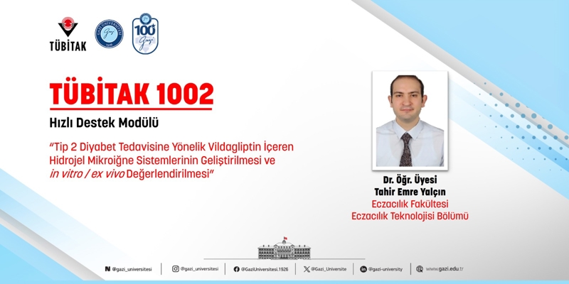 Dr. Öğr. Üyesi Tahir Emre Yalçın’ın TÜBİTAK 1002 Projesi Kabul Edildi