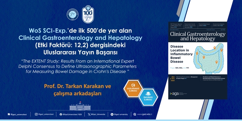 WoS SCI-Exp’da ilk 500’de yer alan Uluslararası Yayın Başarısı (Prof. Dr. Tarkan Karakan ve çalışma arkadaşları)