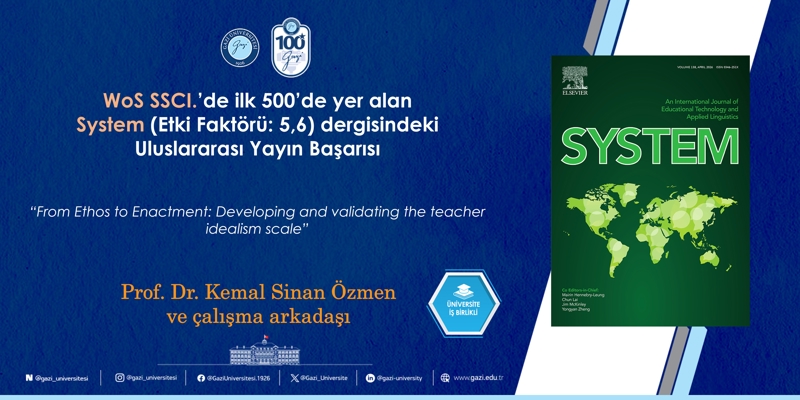 WoS SSCI’da ilk 500’de yer alan Uluslararası Yayın Başarısı (Prof. Dr. Kemal Sinan Özmen)