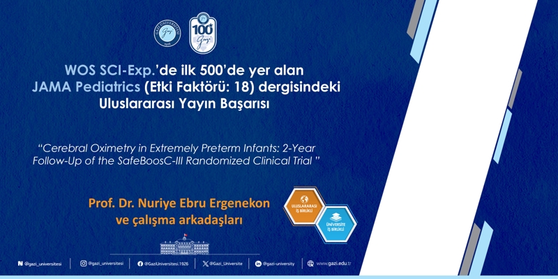 WoS SCI-Exp.’de ilk 500’de yer alan Uluslararası Yayın Başarısı (Prof. Dr. Nuriye Ebru Ergenekon)