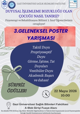 Duyusal İşlemleme Bozukluğu Olan Çocuğu Nasıl Tanırız? 3. Geleneksel Poster Yarışması