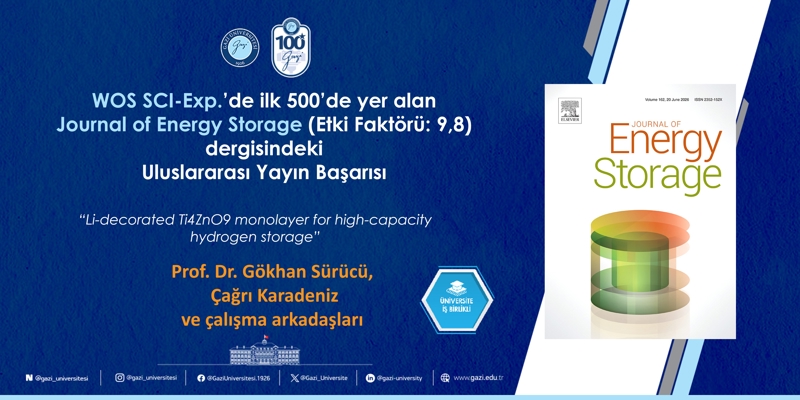 WoS SCI-Exp’da ilk 500’de yer alan Uluslararası Yayın Başarısı (Prof. Dr. Gökhan Sürücü, Çağrı Karadeniz ve çalışma arkadaşları)