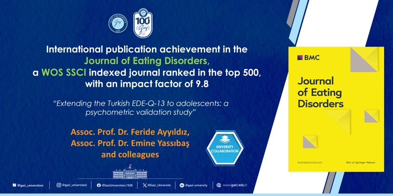 International Publication Success in a WoS SSCI Journal Ranked among the Top 500 (Assoc. Prof. Dr. Feride Ayyıldız, Assoc. Prof. Dr. Emine Yassıbaş)