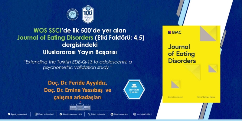 WoS SSCI’da ilk 500’de yer alan Uluslararası Yayın Başarısı (Doç. Dr. Feride Ayyıldız, Doç. Dr. Emine Yassıbaş)