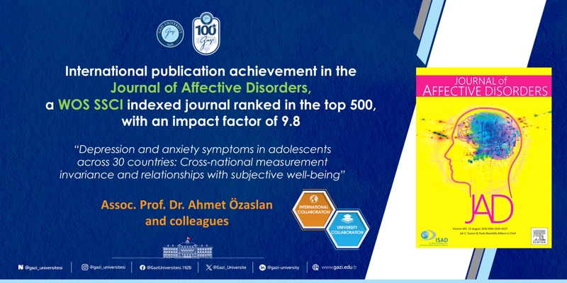 International Publication Achievement in a Journal Ranked Among the Top 500 Journal indexed in WoS SSCI (Assoc. Prof. Dr. Ahmet Özaslan)
