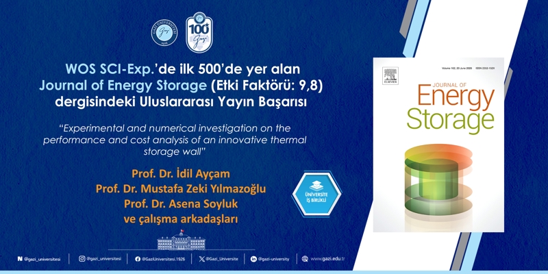 WoS SCI-Exp’da ilk 500’de yer alan Uluslararası Yayın Başarısı (Prof. Dr. İdil Ayçam, Prof. Dr. Mustafa Zeki Yılmazoğlu, Prof. Dr. Asena Soyluk)